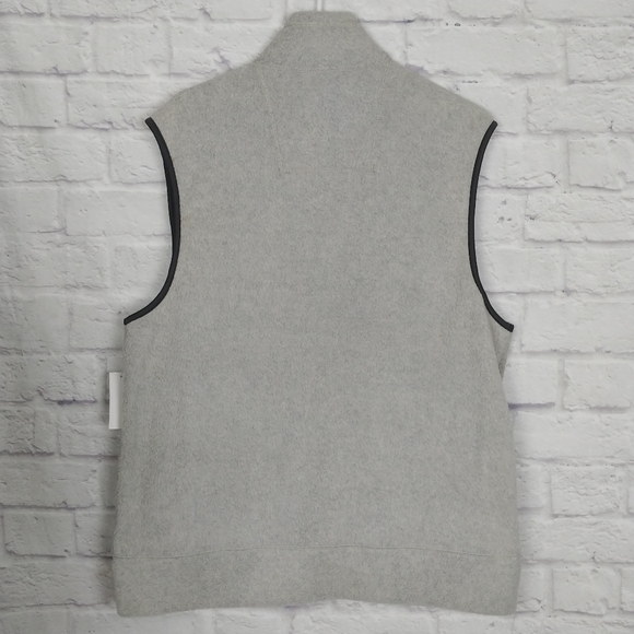 G.H. Bass Artic Terrain Fleece Mens Gray Vest Sz M - Picture 2 of 6
